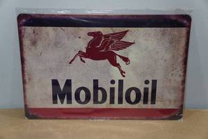 lot 217 image: Metal Mobiloil Sign