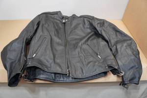 lot 308 image: Power Trip Leather Jacket -4XL