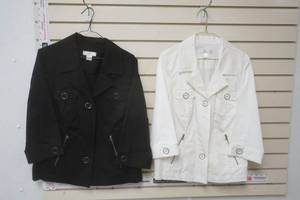 lot 228 image: C. J. Banks womens jackets size 1X black and white