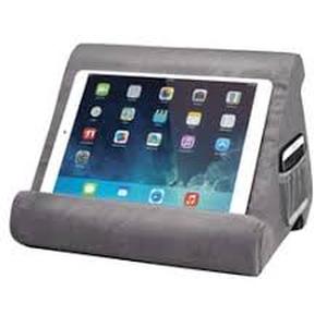 lot 11 image: Pillow Pad Multi Angle Cushioned Tablet and iPad Stand, Space Gray, as Seen on TV-Gray