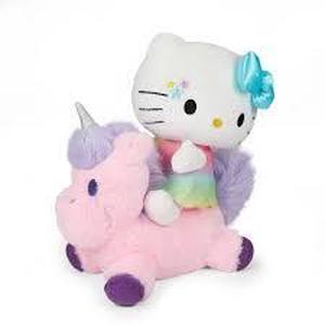 lot 128 image: NECA Sanrio Hello Kitty Unicorn Kitty 13 Medium Plush