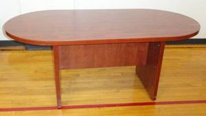 lot 193 image: Oval Conference Table - 71L x 35.5W x 30H - Heavy Duty