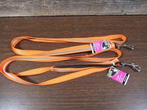 lot 139 image: Set of 2 Meijer Reflective Dog Leashes-For Medium Dog-60 Long