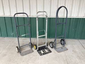 lot 129 image: Lot of 3 Used Dollies  Hard Tires, Versatile Designs, and Various Weight Capacities