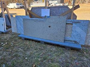 lot 119 image: Lot of 2 Used Granite Countertop Pieces  Durable and Stylish