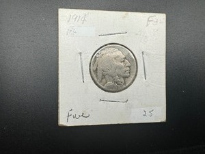 1914 BUFFALO NICKEL MARKED F COND