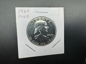 1960 CHOICE PROOF FRANKLIN HALF - FULL BELL, NEARLY FLAWLESS - RECENT KBID COMP $50