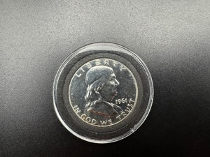 1961 GEM PROOF FRANKLIN HALF DOLLAR FULL BELL, RECENT KBID COMP $30