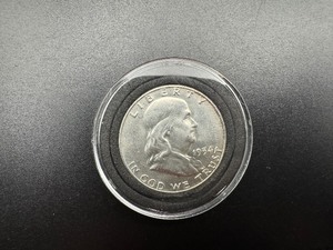 1954 D VERY HIGH GRADE FRANKLIN HALF CREAMY, UNIFORM LUSTER, NEARLY FULL BELL LINES MS