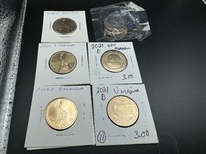 Eight UNCIRCULATED DOLLAR COINS ALL MINTS 79 SBAs & (5) DIFFERENT INNOVATION DOLLARS