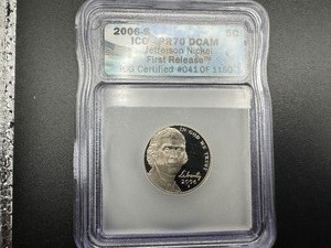 2006 S JEFFERSON NICKEL PR70 DCAM