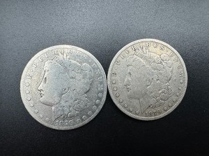 Two 1879 MORGAN DOLLARS - 1879, 1879O