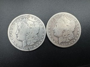 Two MORGAN DOLLARS 1886O, 1887O