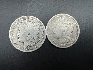 Two MORGAN DOLLARS 1889O,1890O