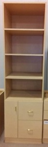 Open Shelving with Storage.