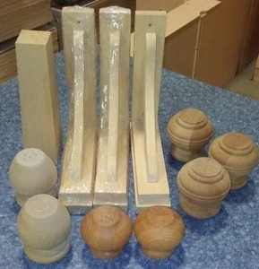 Wood Corbels and Ball Finials.