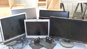 Legal 4 Drawer  File cabinet and Monitors (6).