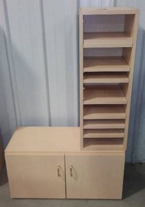 Wall Cupboard and Open Shelving.