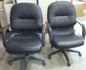 Black Swivel Office Chairs (2)