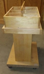 Wood Rolling Organizer with Detachable Carry All.