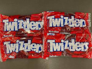 2 back - Lot of 4 Twizzlers Strawberry Candy Packs - 16 oz