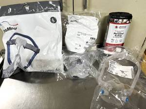 lot 13 image: NEW&nbspResMed 62755 Cpap Quattro Air Frame System - Size Large, NEW ResMed 63361 Cpap AirFit F301 Frame System & NEW American Red Cross Personal Safety Emergency Pack