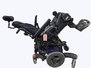 lot 5 image: Quickie Spidertrac 2.0 Powered Electric Wheelchair WTOP SPEED 8MPH & Tilting Ability - Works Excellent Very Quiet - However Frame Has Scuffs, Dings & Scratches - Comes With Charger