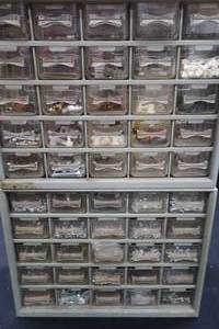 2 PLASTIC ORGANIZER CABINETS
