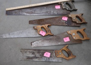 5 VINTAGE SAWS