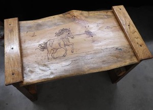 HAND MADE 12 LOG BENCH