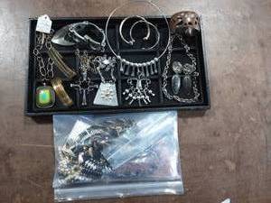 Lot Of Mixed Metals & Hand Crafted Jewelry Plus Bag Of Other Assorted Jewelry