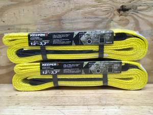 lot 46 image: Lot of 2 - Keeper 2 x 12 Lifting Sling Model # 02616