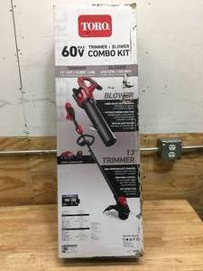 lot 23 image: Toro 60V Max TrimmerBlower Combo Kit