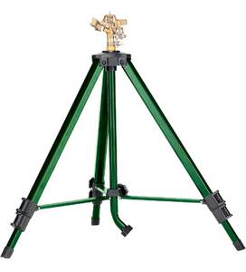 lot 73 image: Orbit Gear Drive Sprinkler (Sprinkler on Tripod) (Brass Impact Sprinkler) (H2O-6 Gear Drive Sprinkler on Tripod) (Brass Impact Sprinkler)