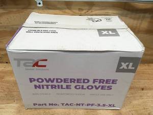 lot 67 image: TAC Global Solutions Powdered Free Nitrile Gloves XL (Box of 1000)