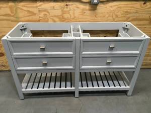 lot 2 image: Allen  Roth Canterbury Light Gray Vanity Model # 1227VB-60-242