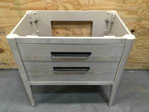 lot 3 image: Allen  Roth Cerused Natural Oak Vanity Model # 1688VB-36-274
