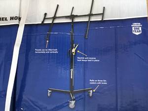 lot 9 image: STRONGWAY Drywall Hoist,150-Lb. Capacity, 15ft. Lift (Retails for $339.99)