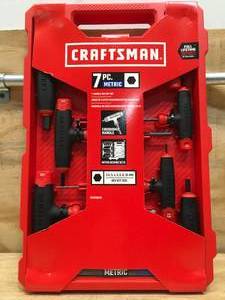 lot 108 image: Craftsman 7 Piece T-Handle Hex Key Set Metric Set Model # CMHT26016