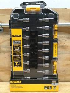 lot 128 image: Dewalt 17-Piece SAE & MM Bit Socket Set