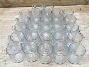 lot 153 image: Lot of 27 - Glass Coffee Mugs
