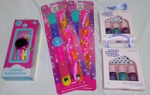 Popper Watch Band, Popper Bracelets (2) And Nail Polish (2).
