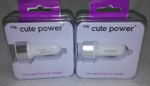 Cute Power 2.4A Rapid Dual Car Charger.
