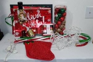 NEW Christmas Decor Accents. Bags, Sleigh, Nutcracker And More.