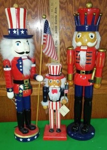 Holiday Nutcracker Collection, (3) Patriotic Themed.