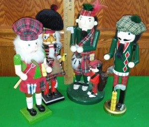 Holiday Nutcracker Collection, (4) Scottish Themed.