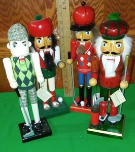 Holiday Nutcracker Collection, (4) Golf Themed.