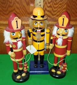 Holiday Nutcracker Collection, (3) Fireman Themed.