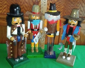 Holiday Nutcracker Collection, (4) Western Themed.