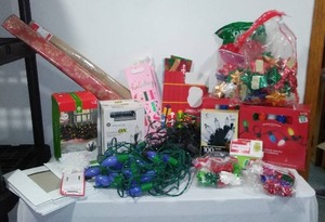Christmas Lights, Wrapping Paper, Bows And More.